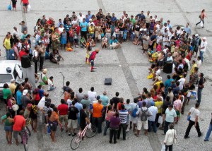 Movimento Escambo Livre nas ruas de Recife